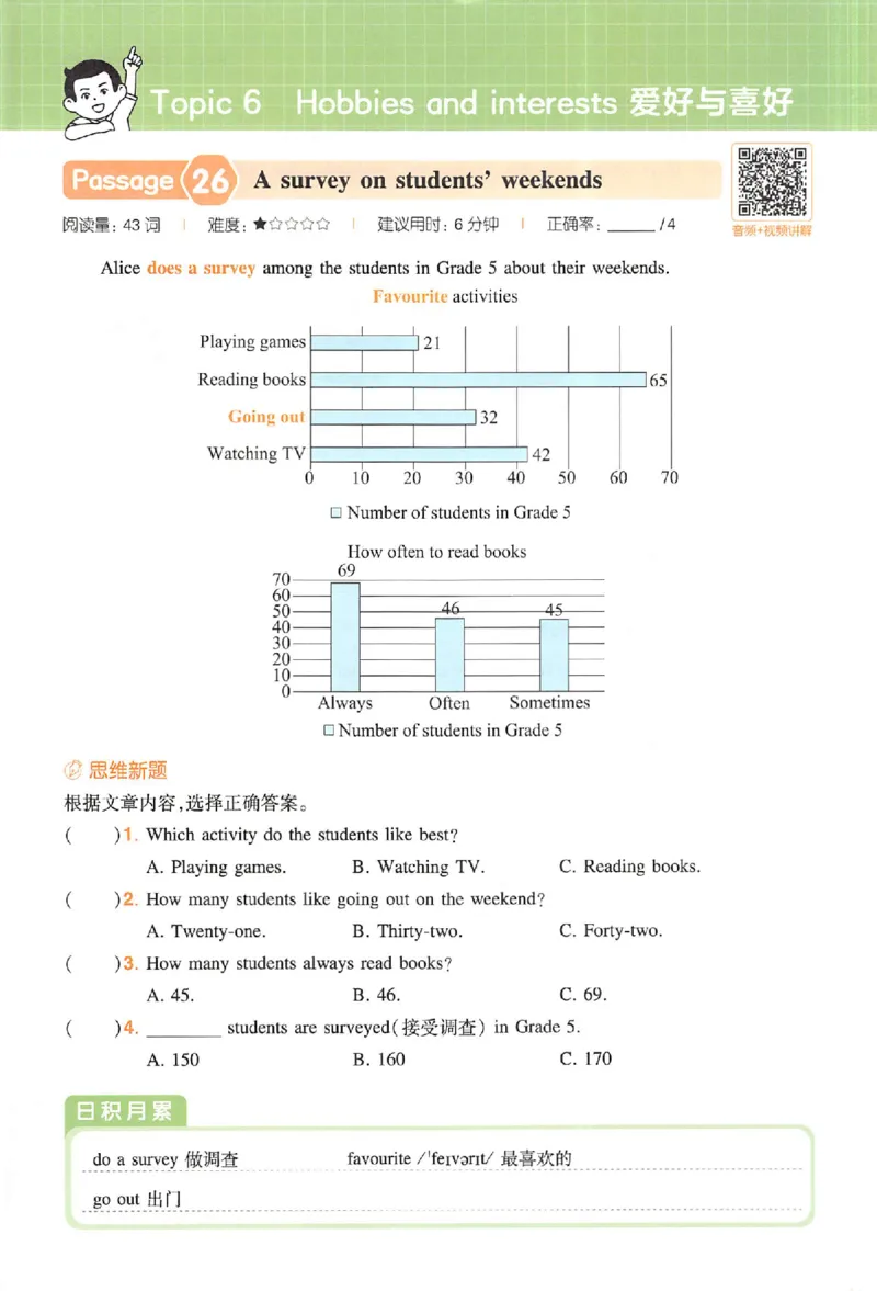 小英100篇五年级_25秋《一本小学英语阅读训练100篇》第九版3-6人教_26版一本小学英语阅读100篇五年级