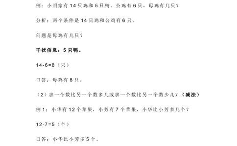 新人教版一年级数学下册各单元知识点_一年级上下册资料_小学一年级学习资料-25年更新版_1-04、小学一年级数学下册_1-4-1、复习、知识点、归纳汇总_人教版