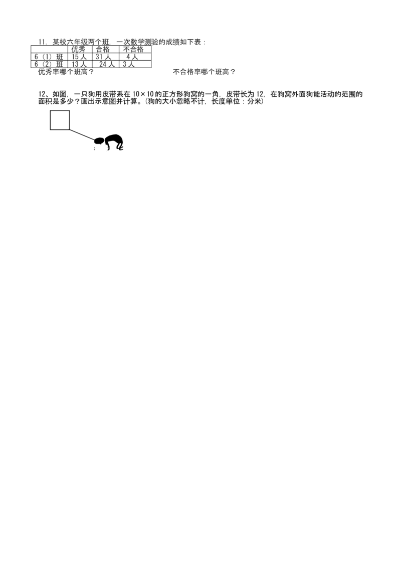 人教版六年级上册数学易错题难题练习题3_小学数学母题大全一二三四五六年级上下册一题多解题母题解_练习题大全_赠送-6年级复习资料