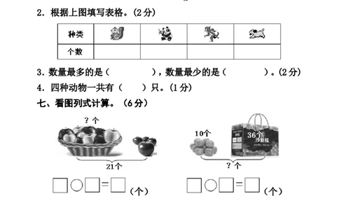 一年级下册数学期末测试卷_一年级上下册资料_小学一年级学习资料-25年更新版_1-04、小学一年级数学下册_1-4-2、练习题、作业、试题、试卷_通用