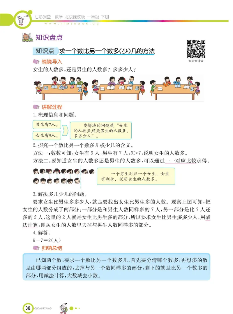 数学-北京课改版数学一年级下册学生用书_一年级上下册资料_小学一年级学习资料-25年更新版_1-04、小学一年级数学下册_1-4-3、课件、讲义、教案、教材讲解