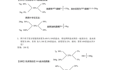 数学六年级第04讲浓度问题与经济问题（教师版+学生版，含详细解析）全国通用_小学数学思维训练电子版举一反三奥数逻辑拓展专项图解强化_六年级
