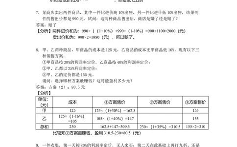 数学六年级第04讲浓度问题与经济问题（教师版+学生版，含详细解析）全国通用_小学数学思维训练电子版举一反三奥数逻辑拓展专项图解强化_六年级
