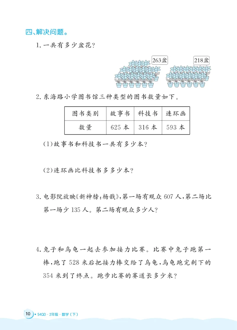 《黄冈名卷》周末小作业-数学2年级下册（54QD）_二年级上下册资料_小学二年级学习资料-25年更新版_2-04、小学二年级数学下册_2-4-2、练习题、作业、试题、试卷_青岛54_电子册类