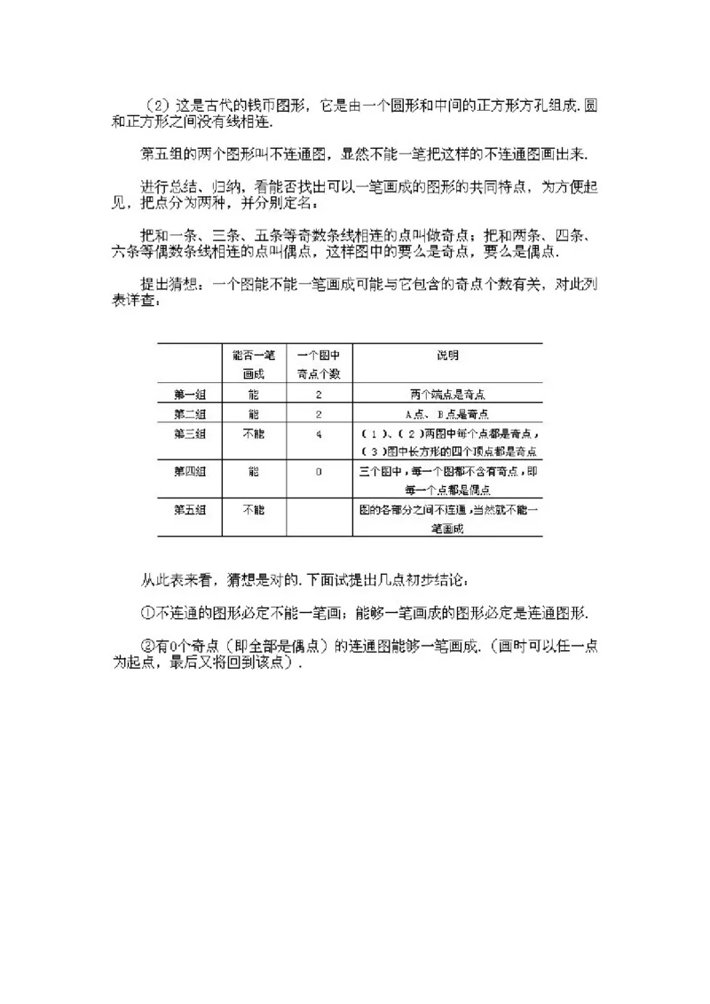 小学二年级下册数学奥数知识点讲解第5课《一笔画问题》试题附答案_一年级上下册资料_3-2-1、小学奥数一年级_3-2-2、小学奥数二年级_小学二年级下册数学奥数知识点讲解