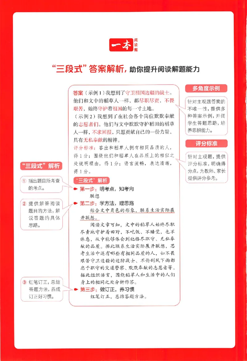小语阅读100篇三年级答案册_25秋《一本小学语文阅读训练100篇第13版》1-6_一本小语阅读训练100篇3年级