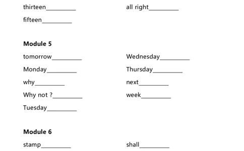 外研一起三下单词默写表_三年级上下册资料_三年级上语数英上下册学习资料_3-8-6、小学三年级英语下册_外研版一起点_6、专项练习