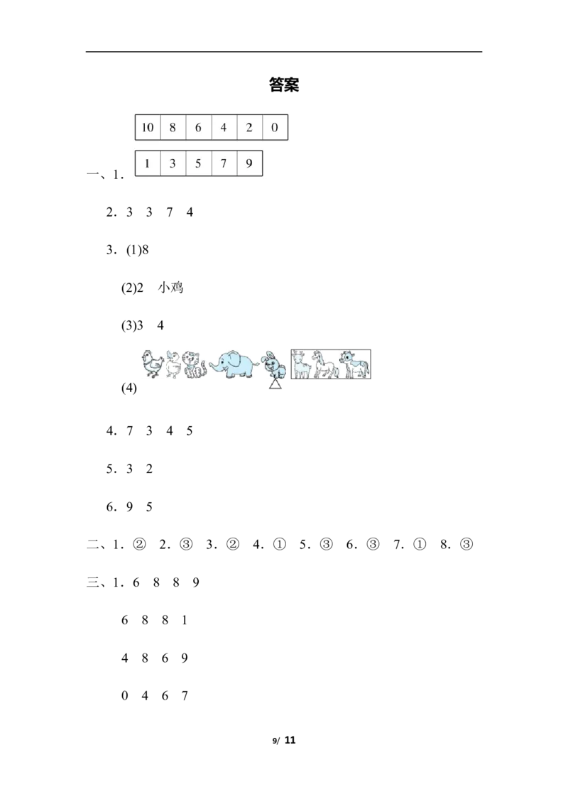 新人教版小学一年级数学上册期中试卷13_一年级上下册资料_小学一年级学习资料-25年更新版_1-03、小学一年级数学上册_人教版_05、期中试卷_新人教版小学一年级数学上册期中试卷（14套）