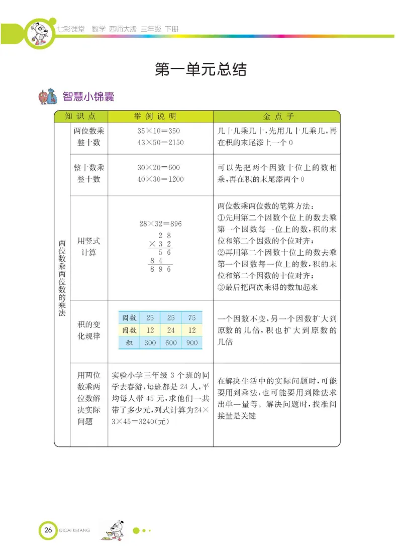 数学-西师大版三年级下册学生用书_三年级上下册资料_小学三年级学习资料-25年更新版_3-04、小学三年级数学下册_3-4-4、电子教材、课本、预习_西师大版