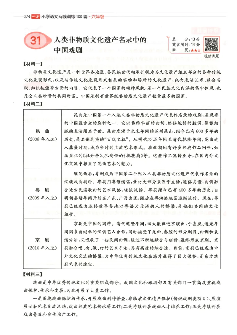 六年级25版《一本小学语文阅读训练100篇（第12版）》_25秋小学语数英习题试卷_语文_1-6年级25版《一本小学语文阅读训练100篇（第12版）》