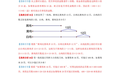 专题06应用题（一）倍的认识和应用（原卷）_小学数学思维训练电子版举一反三奥数逻辑拓展专项图解强化_三年级