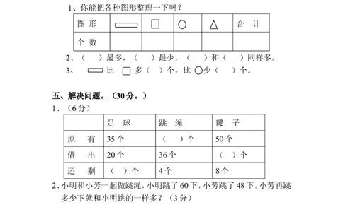新人教版小学一年级数学下册期末测试题(9)_一年级上下册资料_一年级上语数英上下册学习资料_3-6-4、小学一年级数学下册_人教版_5、期末测试卷