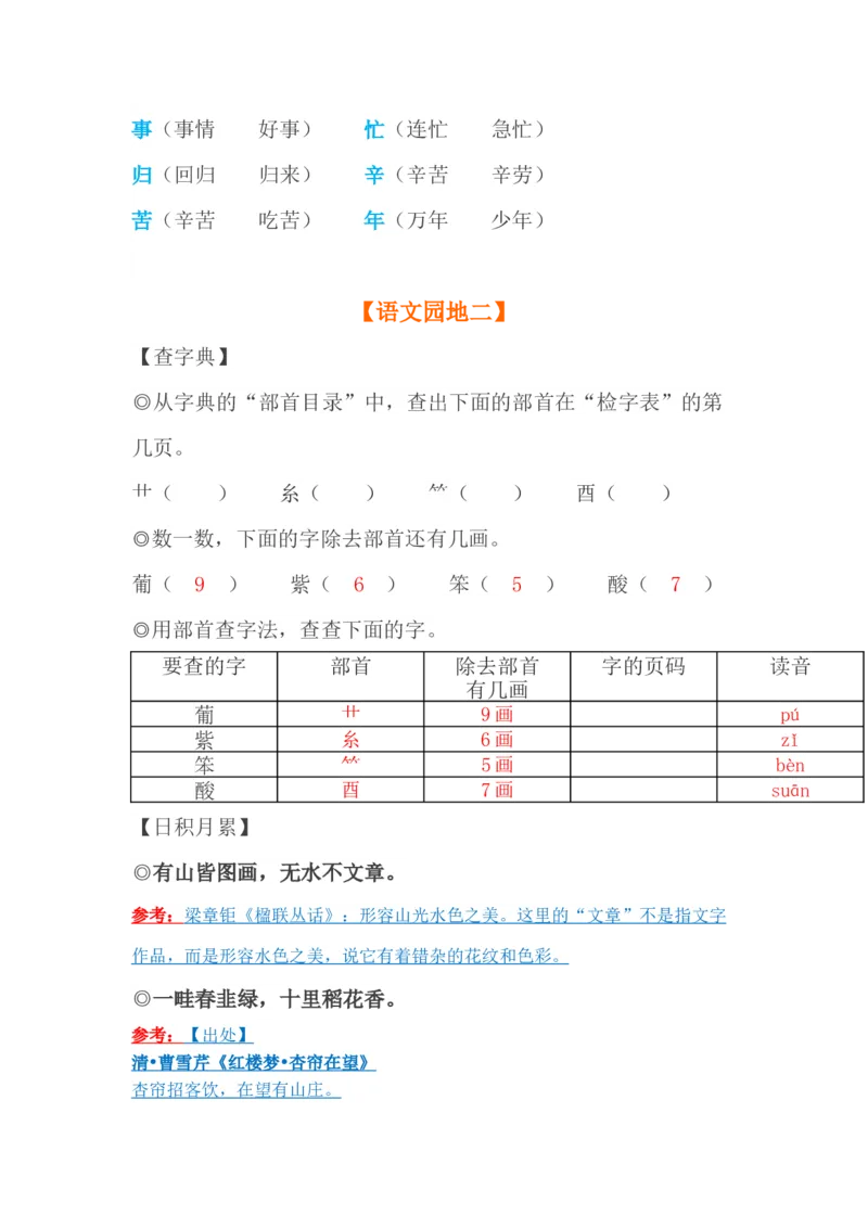 人教小学语文2上第1-4单元重要知识点(精编版)_小学语文一至六年级上下册电子版PDF单元知识点考试重点难点解析_知识点归纳总结人教小学语文2上