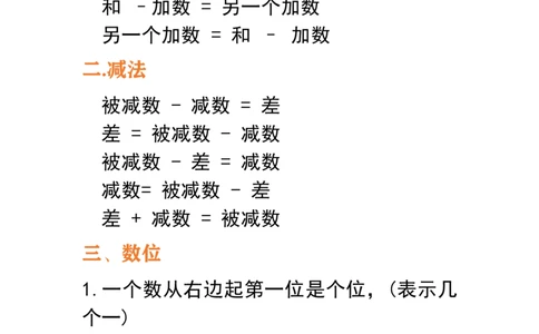 一年级数学下册必备公式大全_一年级上下册资料_小学一年级学习资料-25年更新版_1-04、小学一年级数学下册_1-4-1、复习、知识点、归纳汇总_通用