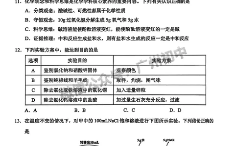 2025黄埔区中考一模化学试题_广州九上月考+期中+期末+一模二模+中考真题_广州2025年中考一模_2025年11区中考一模_黄埔区