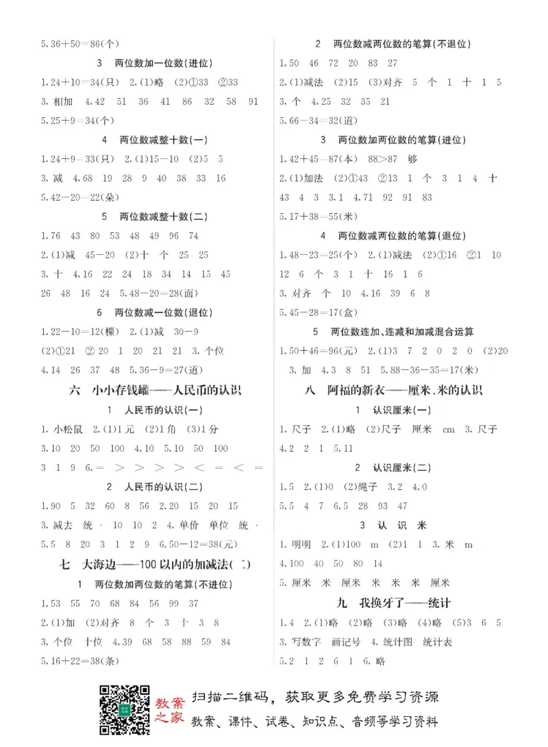 数学-青岛六三版一年级下册预习卡_一年级上下册资料_小学一年级学习资料-25年更新版_1-04、小学一年级数学下册_1-4-3、课件、讲义、教案、教材讲解