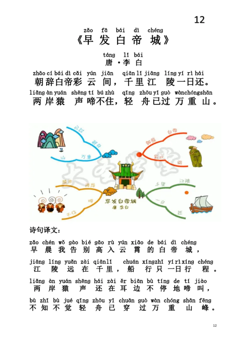 小学生必背75首古诗注音思维导图版_一年级上下册资料_小学一年级学习资料-25年更新版_1-00、幼小衔接_幼小衔接国学启蒙篇