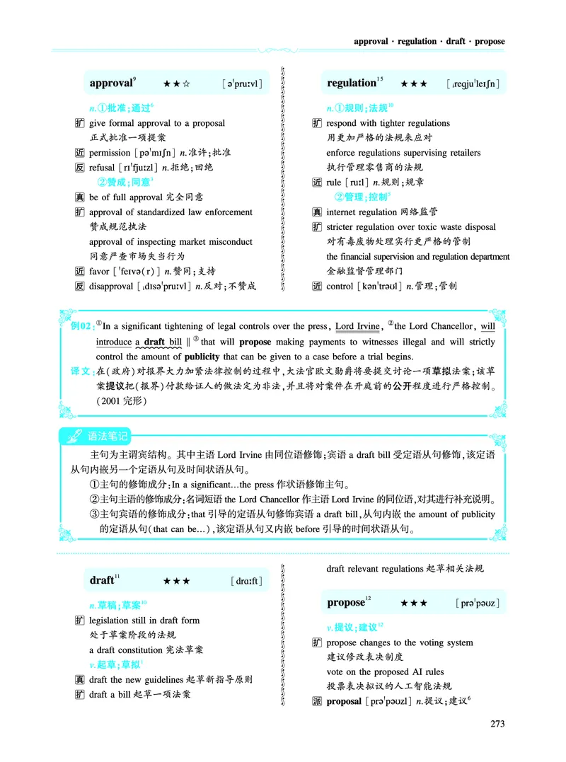 第四部分政策法规（第二板块核心词）_考研英语真题_考研英语（一）历年真题_单词资料_英语一黄皮书词汇电子版（语境例句版）