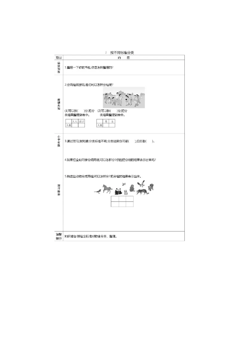 人教版数学一年级下册课前预习单_一年级上下册资料_一年级上语数英上下册学习资料_3-6-4、小学一年级数学下册_人教版_1、知识点总结
