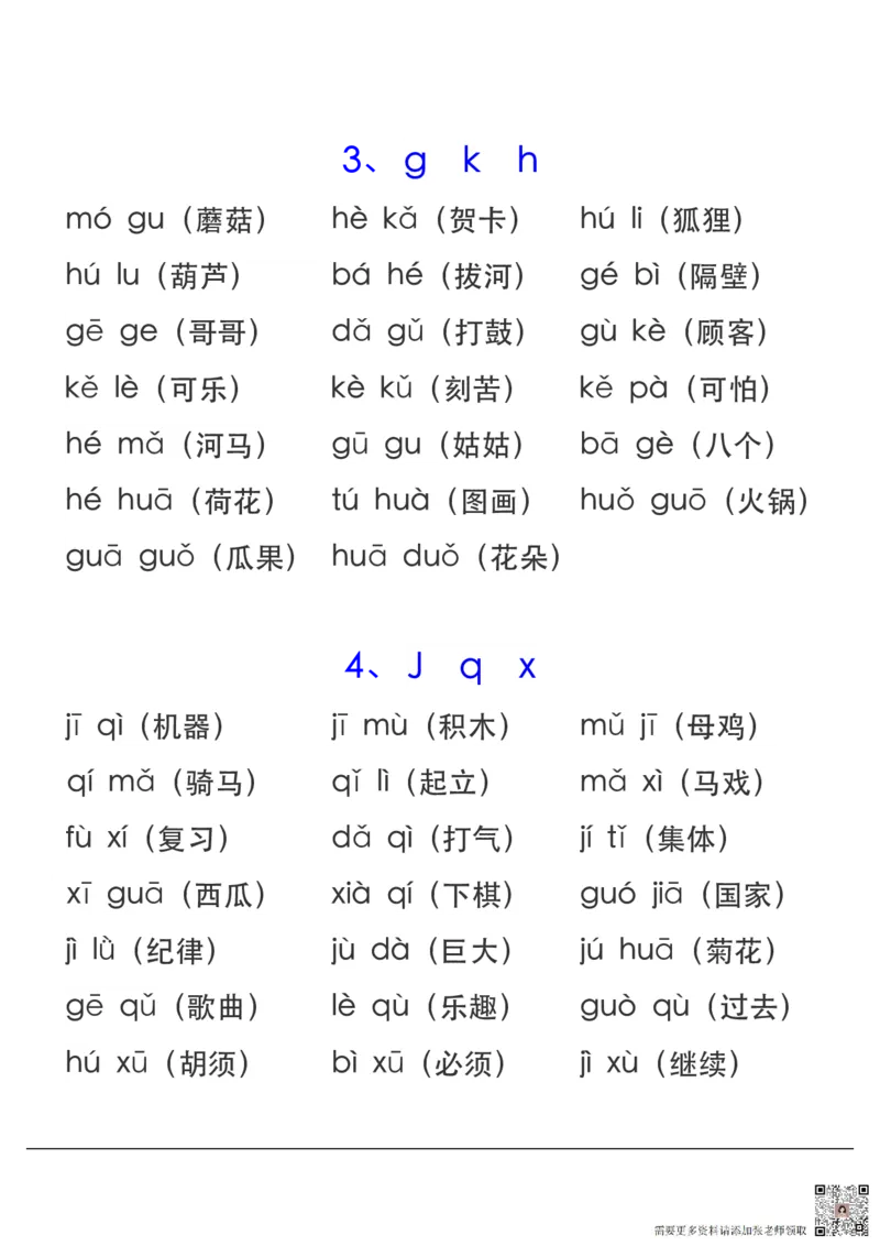 拼音表与拼音拼读大全(1)(1)_一年级上下册资料_一年级上册小红书同款资料_一年级上册资料