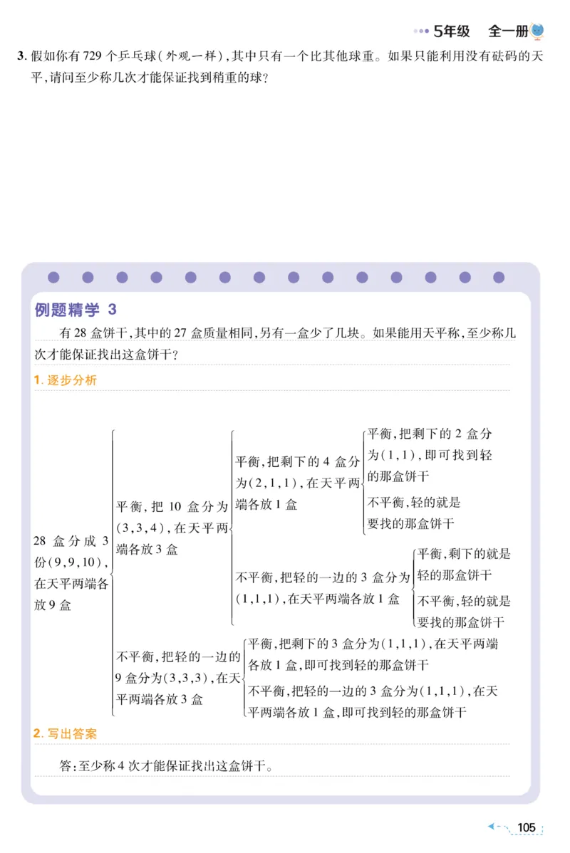 五年级找次品《小学数学思维闯关》_训练数学思维闯关一二三四五六年级举一反三小学解决问题电子资料