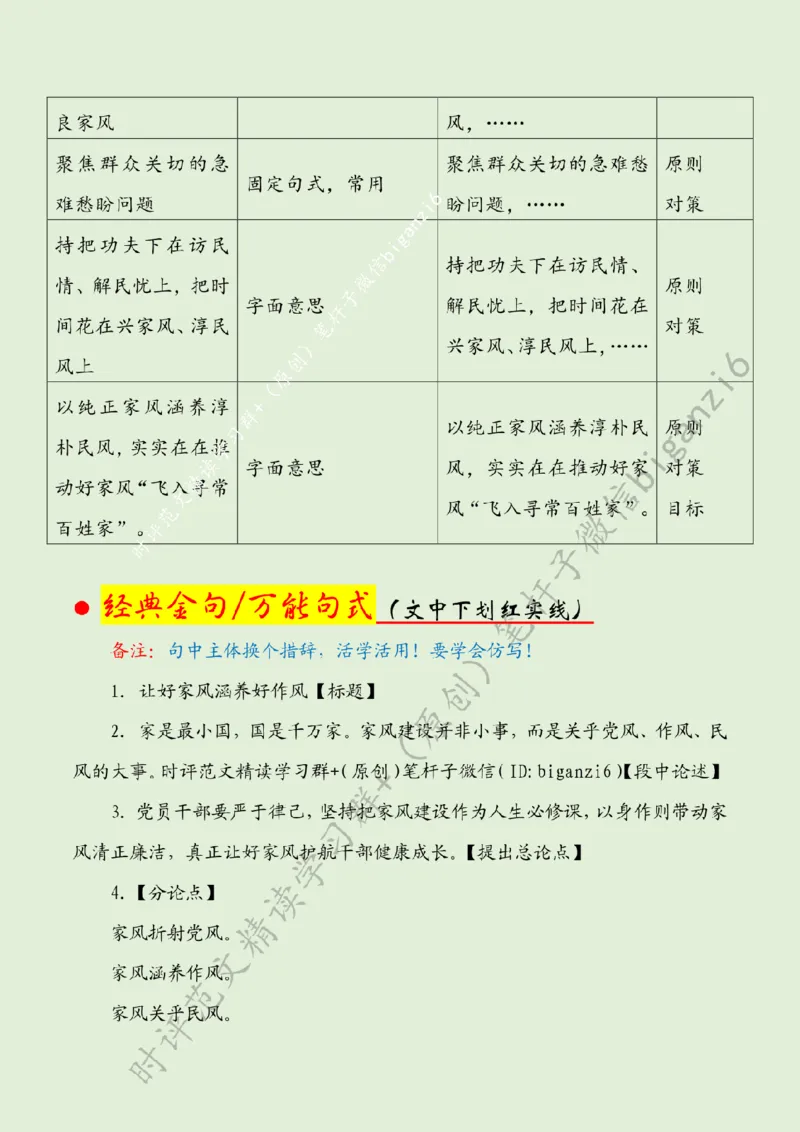 0120---标注绿-让好家风涵养好作风_2026考公资料_（57）申论材料_00、笔杆子晨读材料_2024笔杆子晨读_笔杆子1月时政