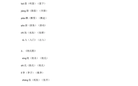 一年级下册生字注音组词_一年级上下册资料_小学一年级学习资料-25年更新版_1-02、小学一年级语文下册_3-6-2-1、复习、知识点、归纳汇总_部编（人教）版_拼音生字