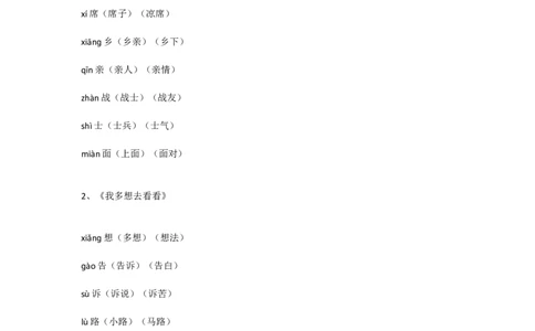 一年级下册生字注音组词_一年级上下册资料_小学一年级学习资料-25年更新版_1-02、小学一年级语文下册_3-6-2-1、复习、知识点、归纳汇总_部编（人教）版_拼音生字
