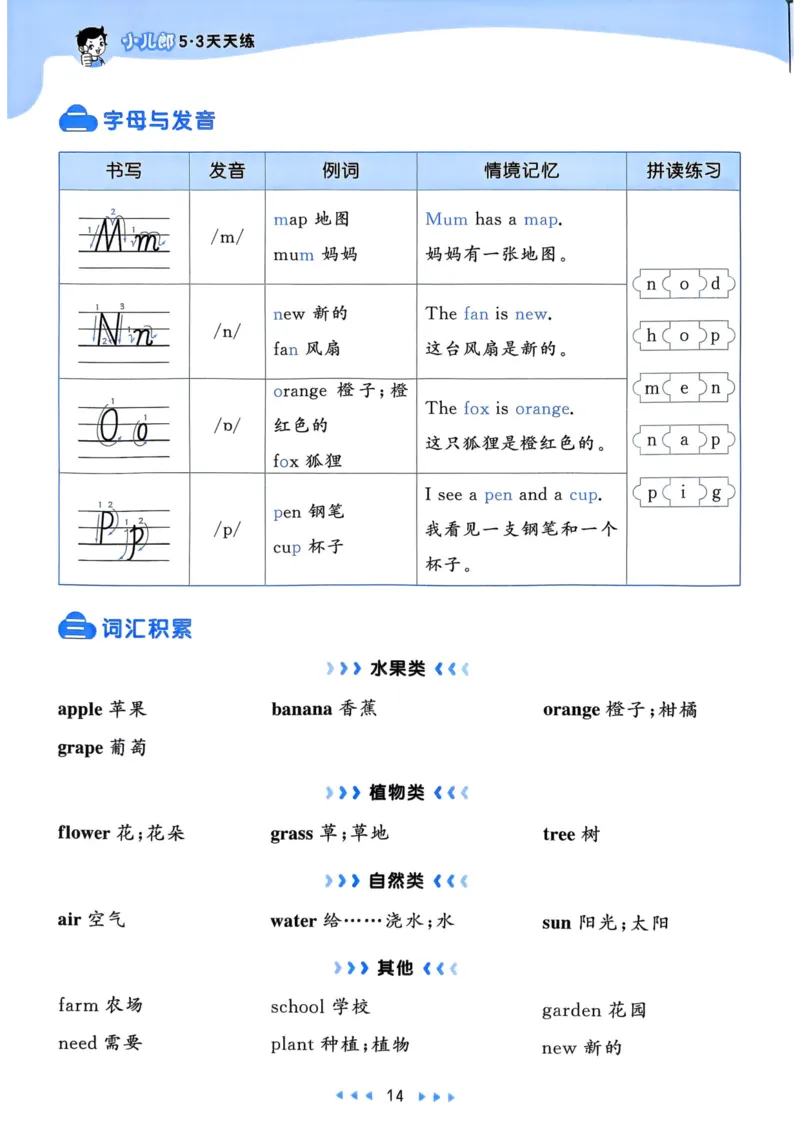 三年级英语上册人教PEP版25秋《53天天练》知识清单_25秋小学语数英习题试卷_英语_人教版_1-6年级英语上册人教PEP版25秋《53天天练》_三年级英语上册人教PEP版25秋《53天天练》