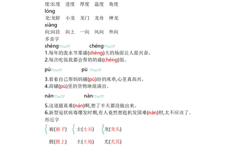 二（上）语文第六单元知识重点_二年级上下册资料_小学二年级学习资料-25年更新版_2-01、小学二年级语文上册_2-1-1、复习、知识点、归纳汇总_二（上）语文单元知识重点