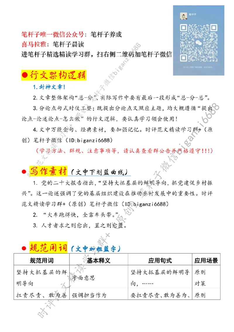 0303---标注白-跑出乡村振兴&ldquo;加速度&rdquo;_2026考公资料_（57）申论材料_00、笔杆子晨读材料_2024笔杆子晨读_笔杆子2024年3月资料（请及时保存，不得用于其他任何用途）