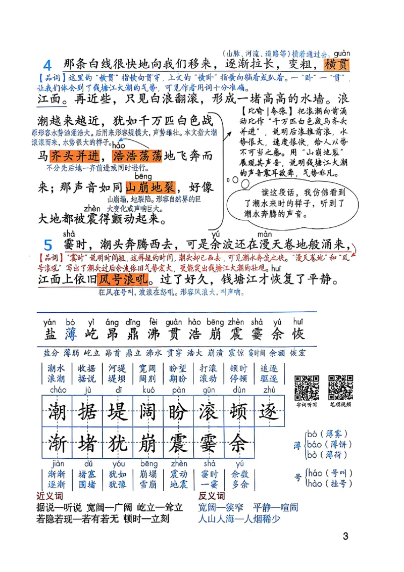 四上语文《课堂笔记》_2025秋《课堂笔记预习课》语文1-6