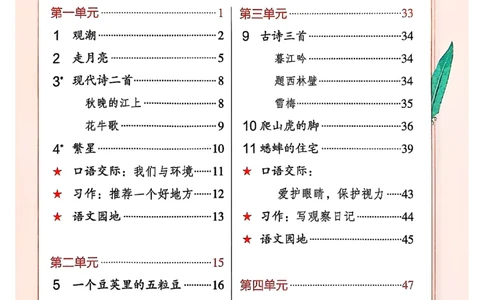 四上语文《课堂笔记》_2025秋《课堂笔记预习课》语文1-6