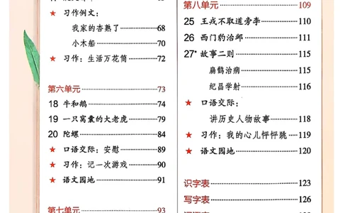 四上语文《课堂笔记》_2025秋《课堂笔记预习课》语文1-6