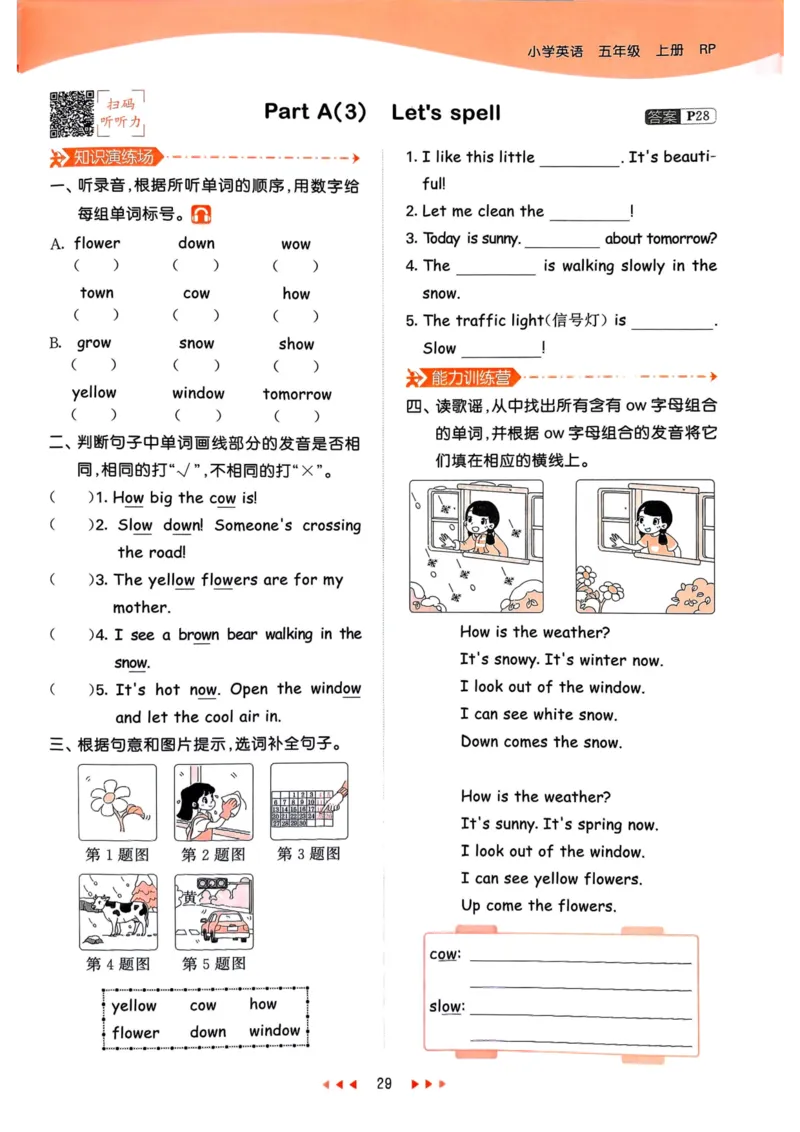 五年级英语上册人教PEP版25秋《53天天练》_25秋小学语数英习题试卷_英语_人教版_1-6年级英语上册人教PEP版25秋《53天天练》_五年级英语上册人教PEP版25秋《53天天练》