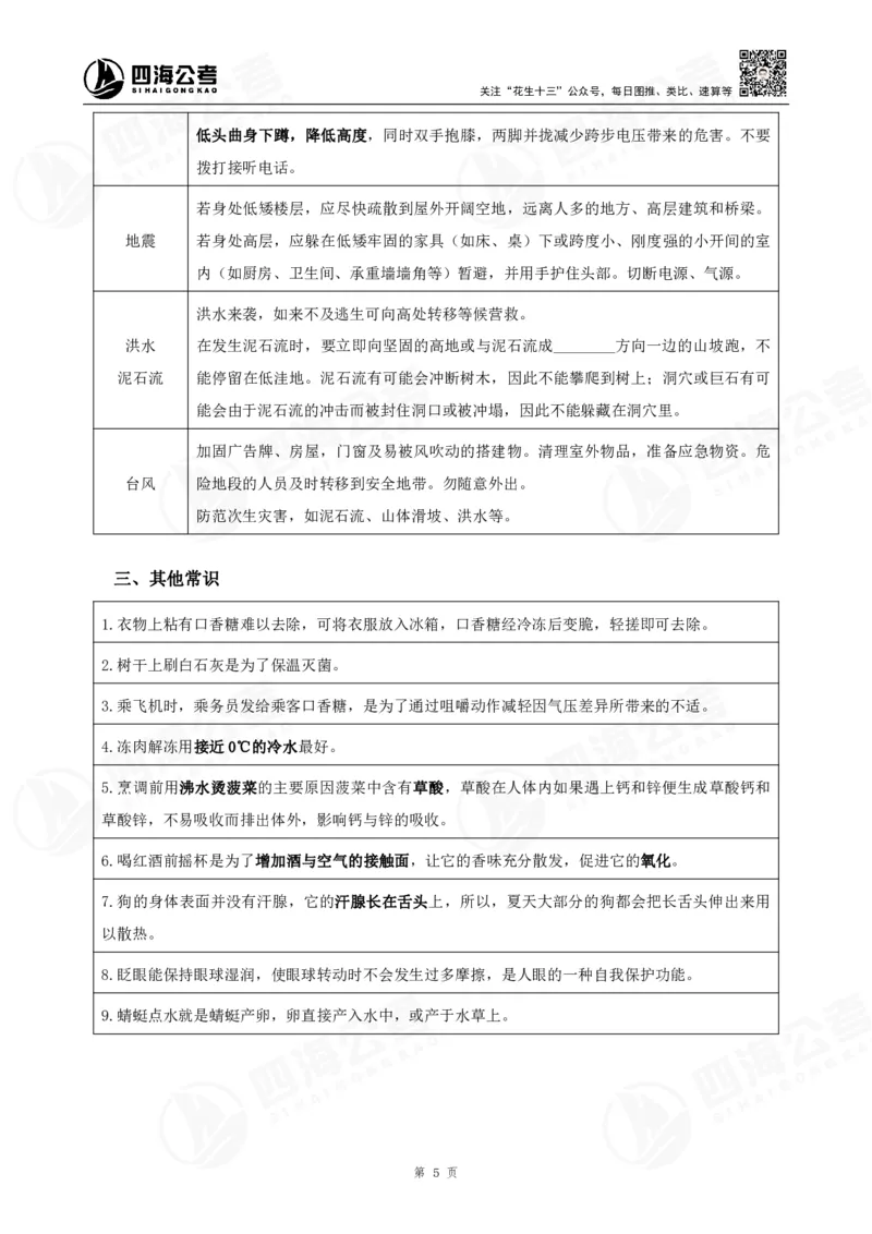 四海常识判断背诵手册汇总-更新至29节_2026考公资料_（01）花生十三_01系统班（2026版）花生十三旗舰班（行测+申论）_常识判断_背诵手册