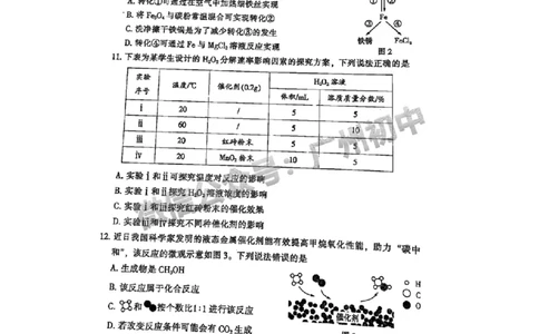 2025越秀区中考一模化学试题_广州九上月考+期中+期末+一模二模+中考真题_广州2025年中考一模_2025年11区中考一模_越秀区