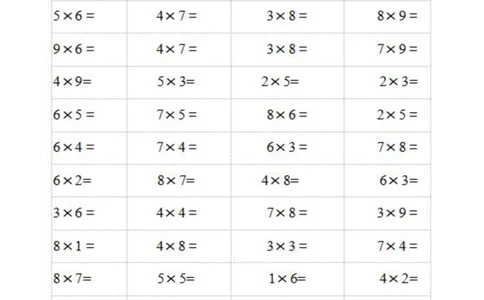 二（上）数学乘法口算题卡1_二年级上下册资料_小学二年级学习资料-25年更新版_2-03、小学二年级数学上册_2-3-2、练习题、作业、试题、试卷_通用_精品专项练习（通用）