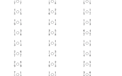 口算题(分数比大小)1000题_小学数学口算计算速算练习1（1-6）题目类型全_三年级_口算3年级上册14000题_3上口算题(分数比大小)1000题