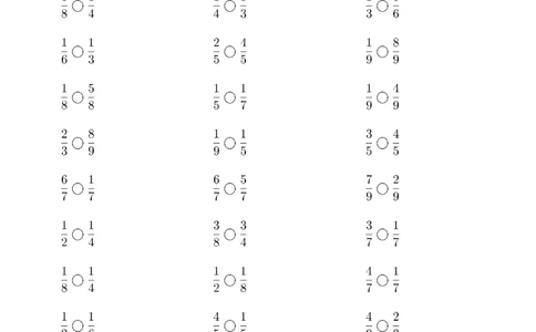 口算题(分数比大小)1000题_小学数学口算计算速算练习1（1-6）题目类型全_三年级_口算3年级上册14000题_3上口算题(分数比大小)1000题