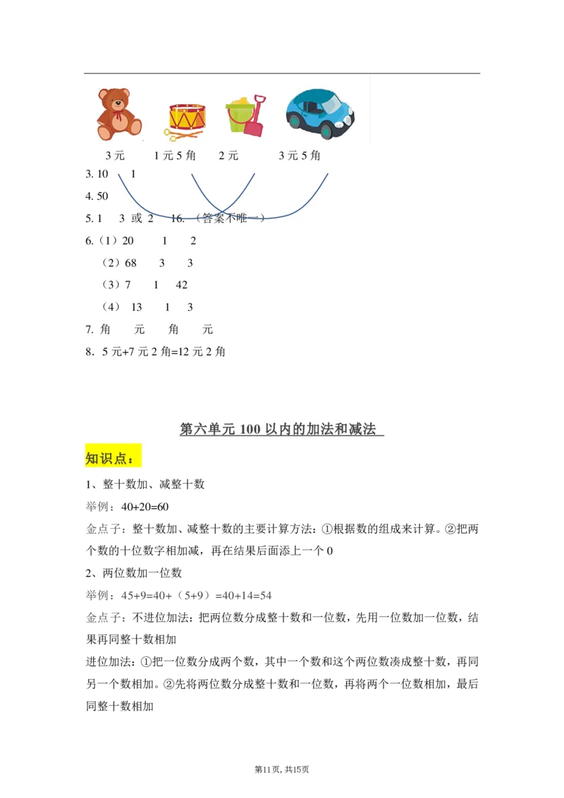 一年级下册：数学学霸笔记_一年级上下册资料_小学一年级学习资料-25年更新版_1-04、小学一年级数学下册_1-4-2、练习题、作业、试题、试卷_通用_通用重点必背+专项练习