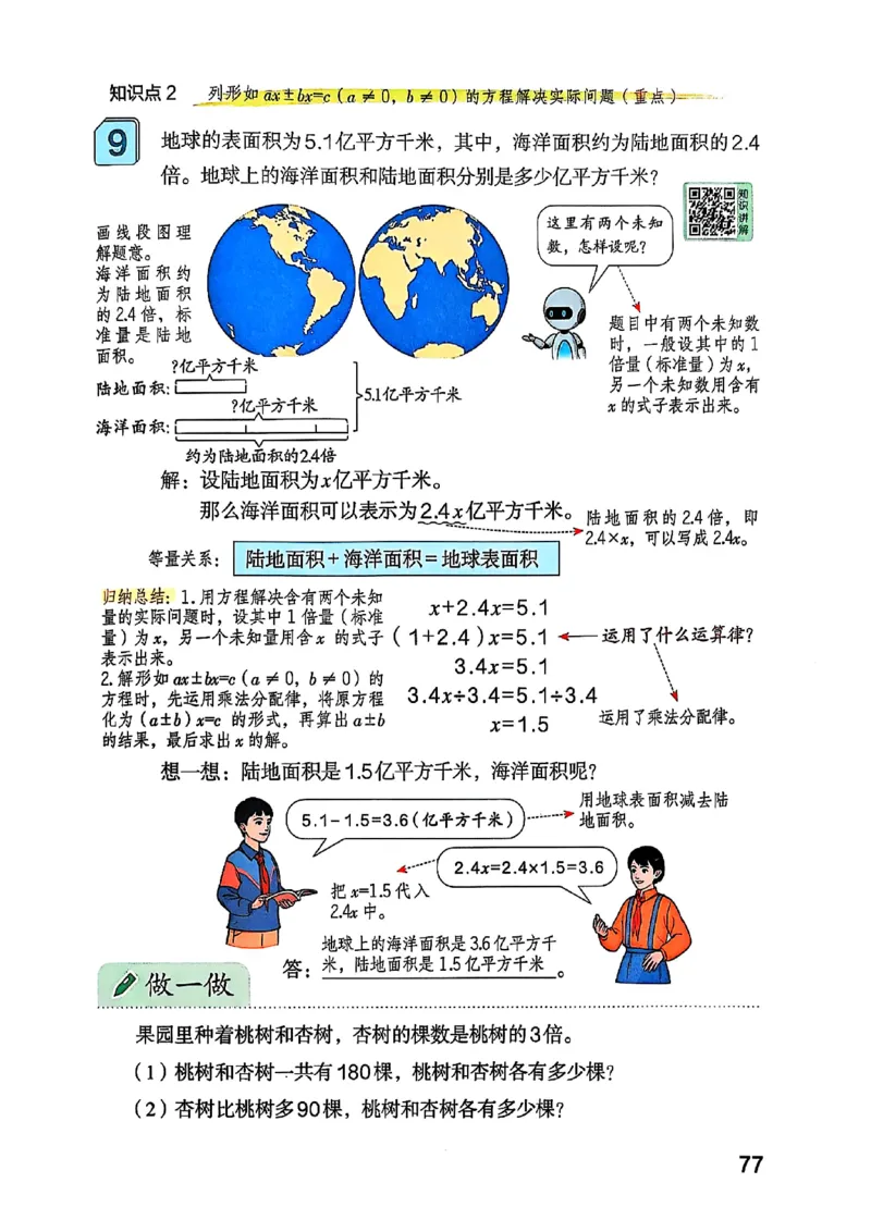 五上人教数学《课堂笔记》128页_2025秋《全能课堂课堂笔记》数学人教1-6