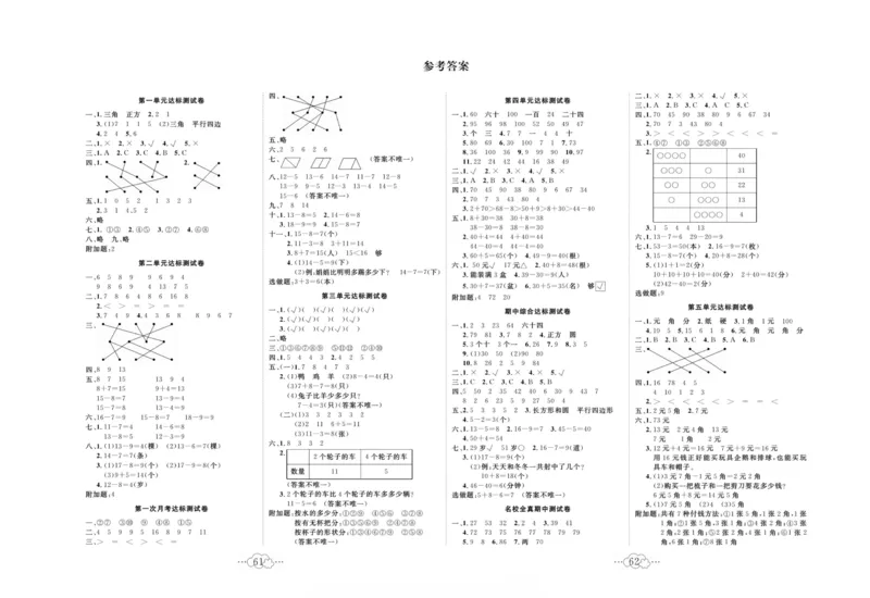 《黄冈小复习》数学1年级下册（RJ）_一年级上下册资料_小学一年级学习资料-25年更新版_1-04、小学一年级数学下册_1-4-2、练习题、作业、试题、试卷_人教版_电子册