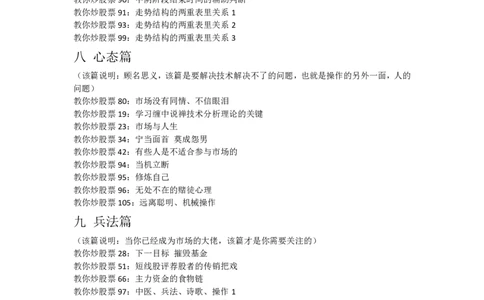 教你炒股票108课学习大纲_t涯_天涯全集（更全，但部分需解压）_缠中说禅