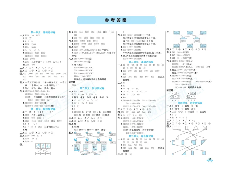 《黄冈全优卷》数学2年级下册（54QD）_二年级上下册资料_小学二年级学习资料-25年更新版_2-04、小学二年级数学下册_2-4-2、练习题、作业、试题、试卷_青岛54_电子册类