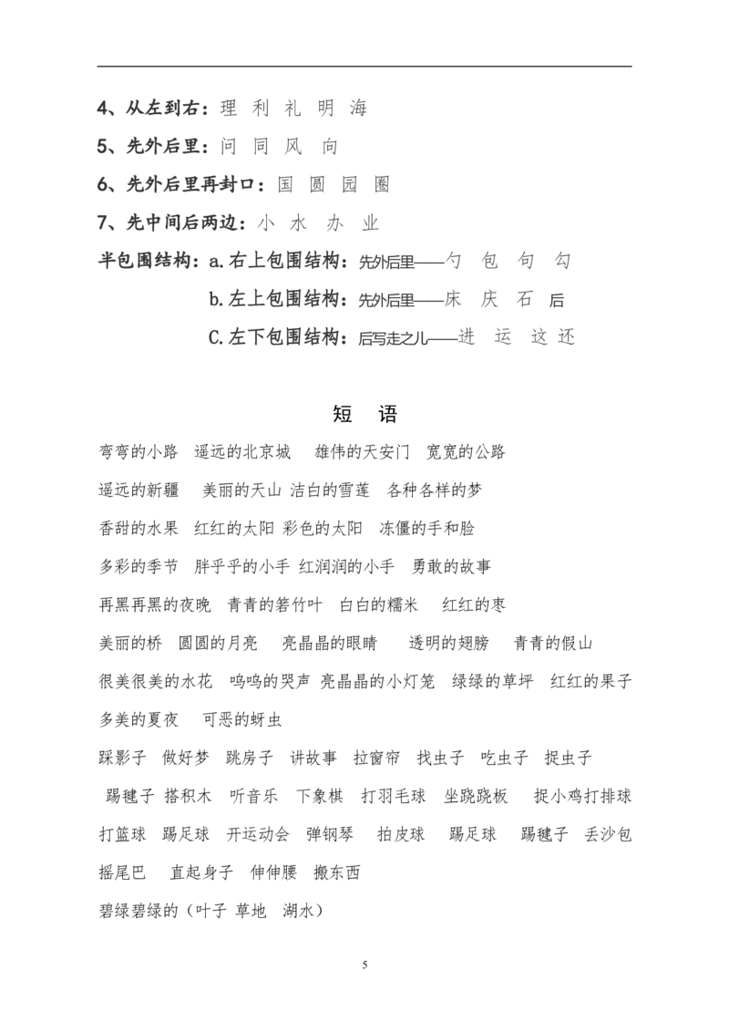 一年级语文下册分类复习(1)_一年级上下册资料_小学一年级学习资料-25年更新版_1-02、小学一年级语文下册_3-6-2-1、复习、知识点、归纳汇总_部编（人教）版