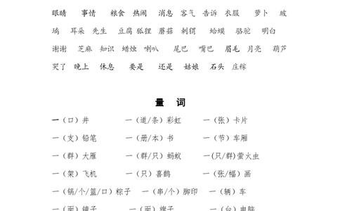 一年级语文下册分类复习(1)_一年级上下册资料_小学一年级学习资料-25年更新版_1-02、小学一年级语文下册_3-6-2-1、复习、知识点、归纳汇总_部编（人教）版