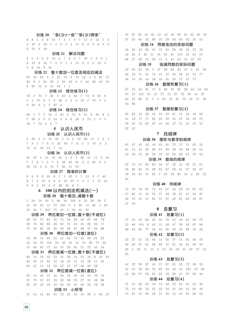 《黄冈名师天天练》（含口算通关+综合测评卷）数学1年级下册（RJ）_一年级上下册资料_小学一年级学习资料-25年更新版_1-04、小学一年级数学下册_1-4-2、练习题、作业、试题、试卷_人教版