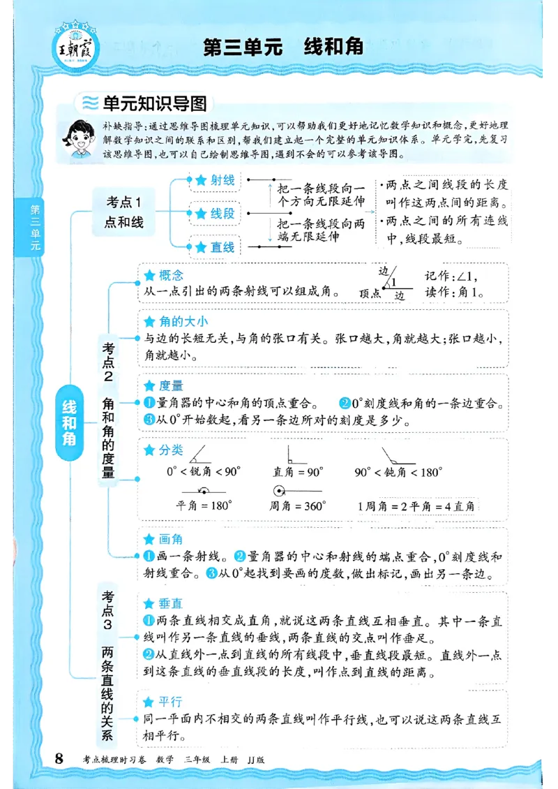 三年级数学上册冀教版25秋《王朝霞考点梳理时习卷》补缺手册_25秋小学语数英习题试卷_数学_冀教版_1-6年级数学上册冀教版25秋《王朝霞考点梳理时习卷》