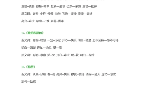 小学语文二年级上册-近义词、反义词大汇总_二年级上下册资料_小学二年级学习资料-25年更新版_2-01、小学二年级语文上册_2-1-1、复习、知识点、归纳汇总_知识汇总